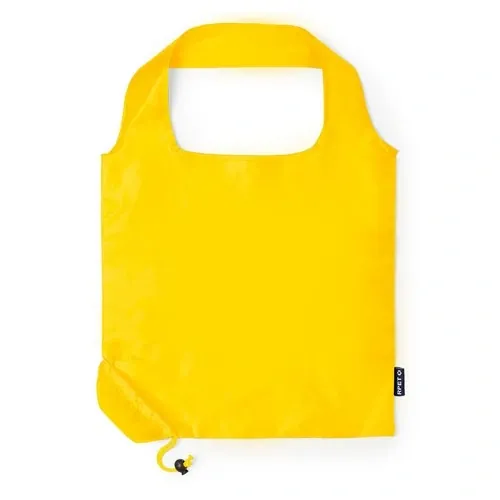 Bolsa plegable RPET con accesorio de ajuste ref 21827 - Amarillo