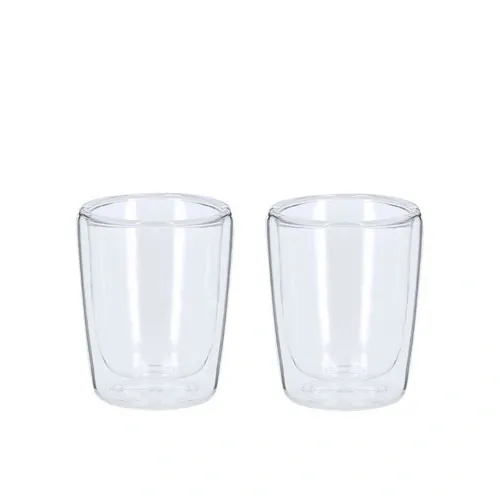Set de vasos de cristal de borosilicato doble pared ref 21848 - Transparente