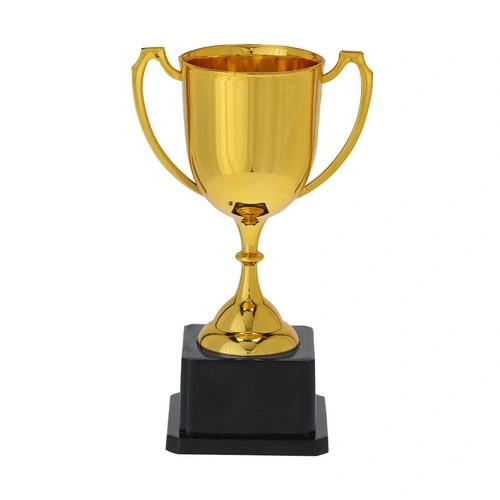 Trofeo dorado con acabado brillante y asas elegantes ref 21859