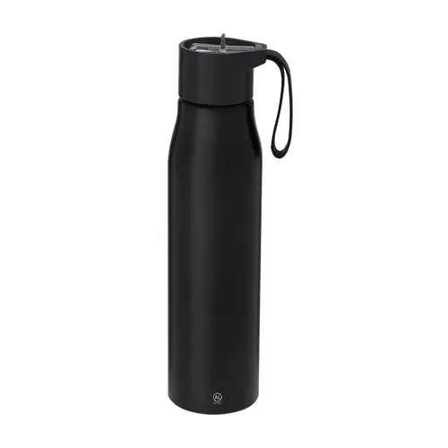 Bidón Aluminio Reciclado 700 ml con Dosificador Fácil ref 21890 - Negro