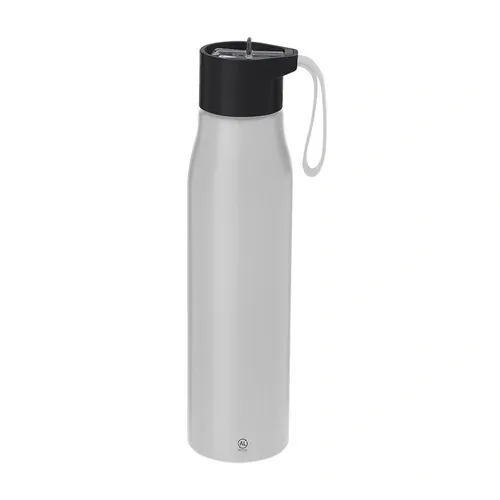 Bidón Aluminio Reciclado 700 ml con Dosificador Fácil ref 21890 - Plateado