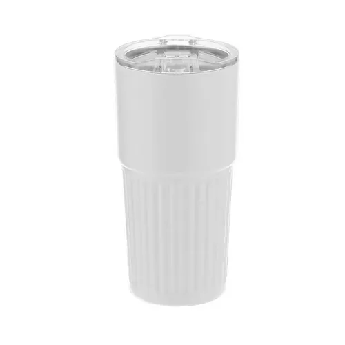 Vaso térmico de acero reciclado con tapa dosificadora ref 21895 - Blanco