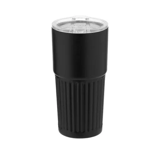 Vaso térmico de acero reciclado con tapa dosificadora ref 21895 - Negro