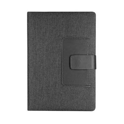 Bloc de notas rígido con bolsillo para tarjetas ref 21897 - Negro