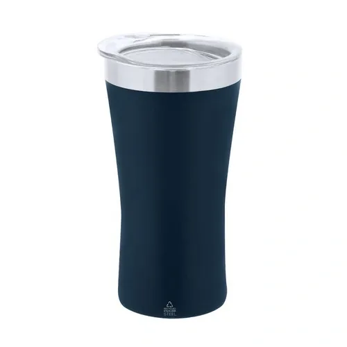 Vaso térmico de acero reciclado con tapa dosificadora ref 21910 - Marino