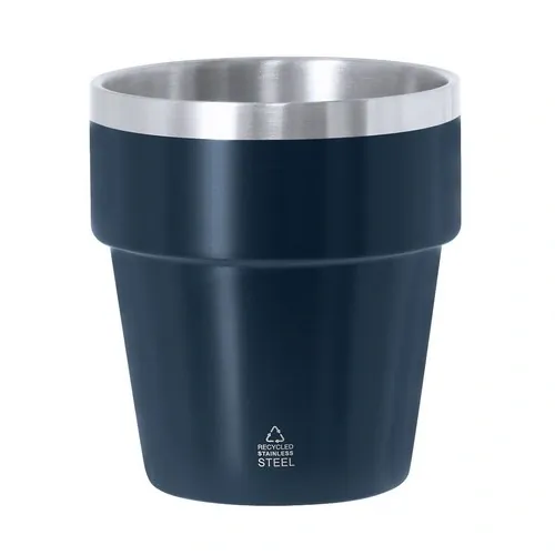 Vaso térmico de acero reciclado con doble pared ref 21915 - Marino