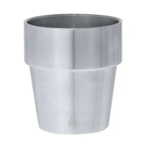 Vaso térmico de acero reciclado con doble pared ref 21915 - Plateado