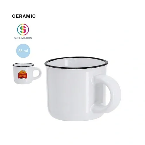 Taza de cerámica vintage para sublimación 85ml ref 21916 - 00