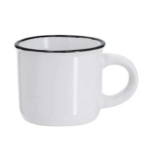 Taza de cerámica vintage para sublimación 85ml ref 21916 - Negro