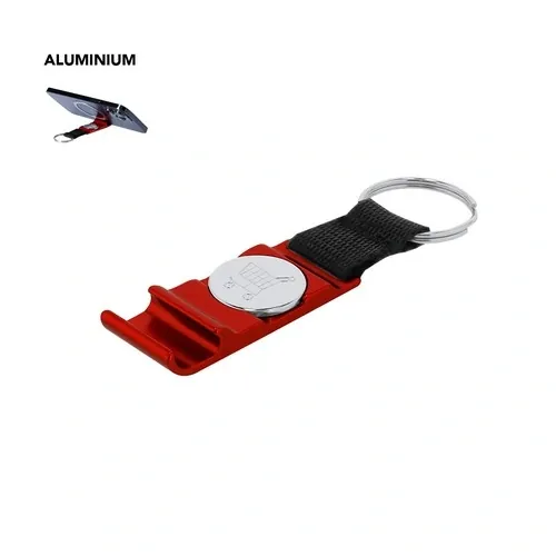 Llavero soporte con moneda para carro en aluminio ref 21917 - 00
