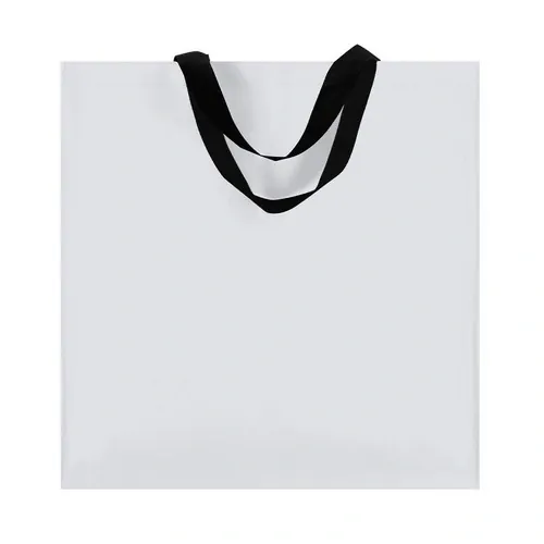 Bolsa pp-woven laminado con asas largas y resistencia 8kg ref 21943 - Blanco
