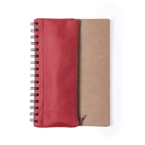 Libreta de anillas con estuche y bolígrafo reciclado ref 5661