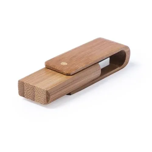 Memoria USB 16GB giratoria en madera de bambú ref 6125 - 00