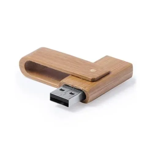 Memoria USB 16GB giratoria en madera de bambú ref 6125 - S C
