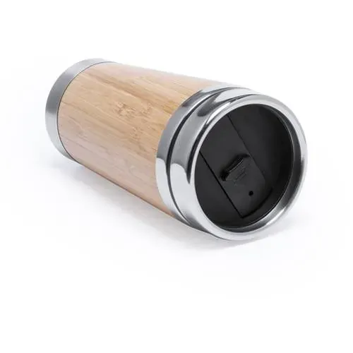 Vaso Nature acero inox y bambú con tapa dosificadora ref 6170 - 00