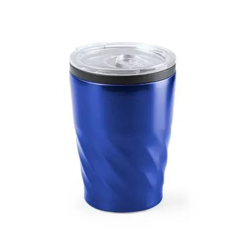 Vaso de acero inox 350ml con tapón dosificador ref 6283 - Azul