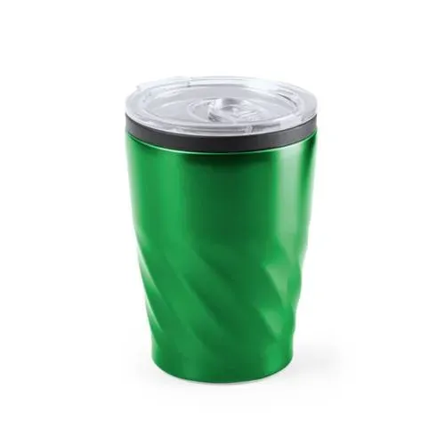 Vaso de acero inox 350ml con tapón dosificador ref 6283 - Verde