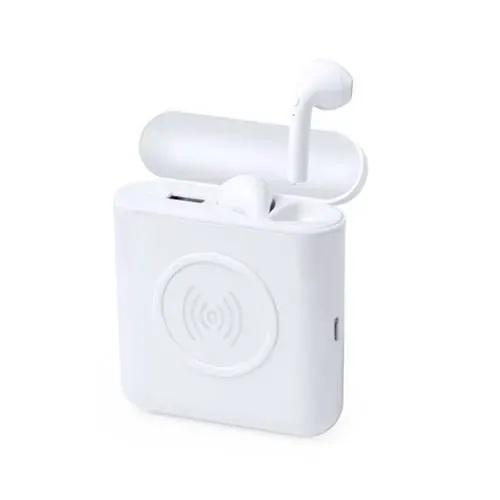 Auriculares Bluetooth con carga inalámbrica y batería 5200 mAh ref 6302 - Blanco