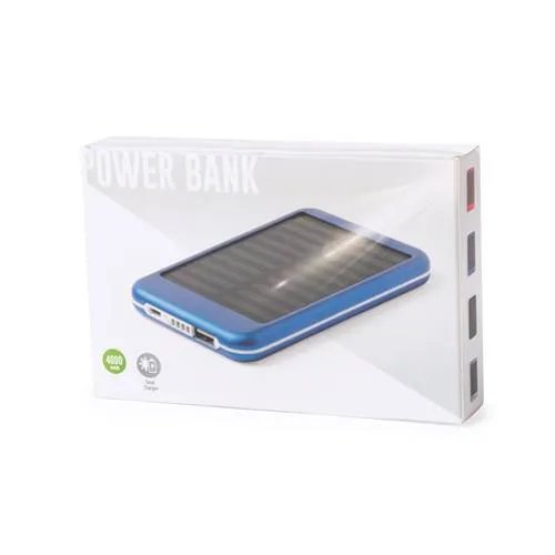 Batería solar 4000 mAh de aluminio con salida USB ref 6307