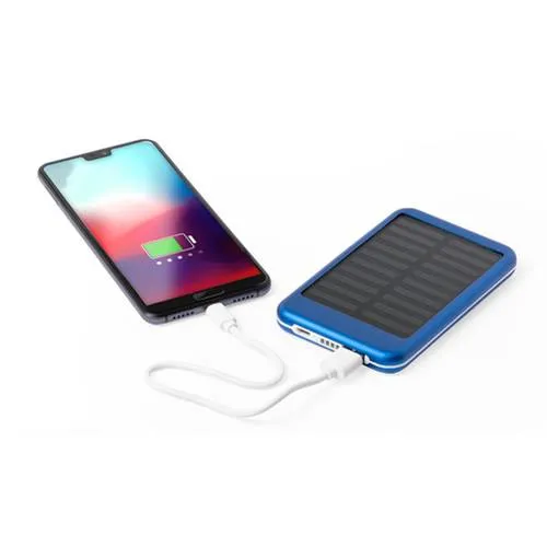 Batería solar 4000 mAh de aluminio con salida USB ref 6307
