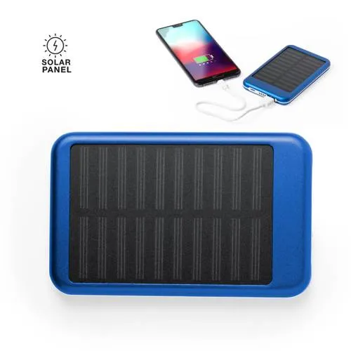 Batería solar 4000 mAh de aluminio con salida USB ref 6307