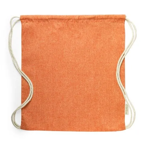 Mochila de cuerdas ecológica de algodón reciclado ref 6392 - Naranja