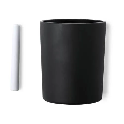 Vela aromática vainilla en tarro pizarra con tiza ref 6408