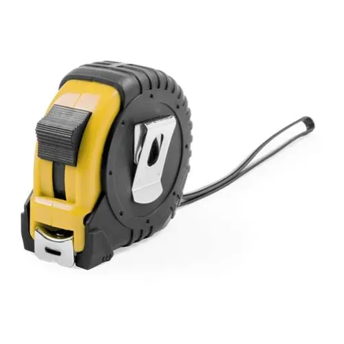 Flexómetro 75 metros con freno y clip incluido ref 6411 - Amarillo