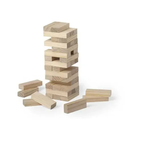 Juego de habilidad 45 piezas de madera con funda de algodón ref 6419 - S C