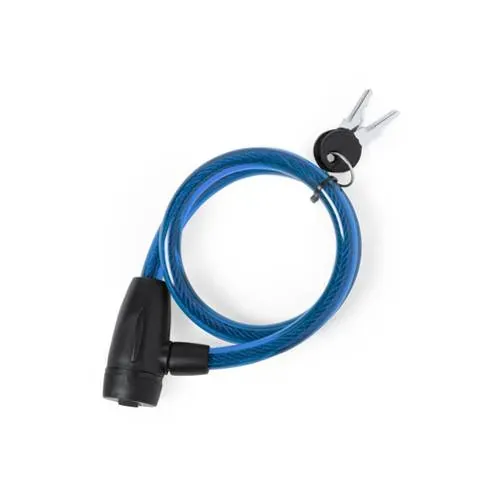 Candado metálico resistente al agua con cobertura de PVC ref 6491 - Azul