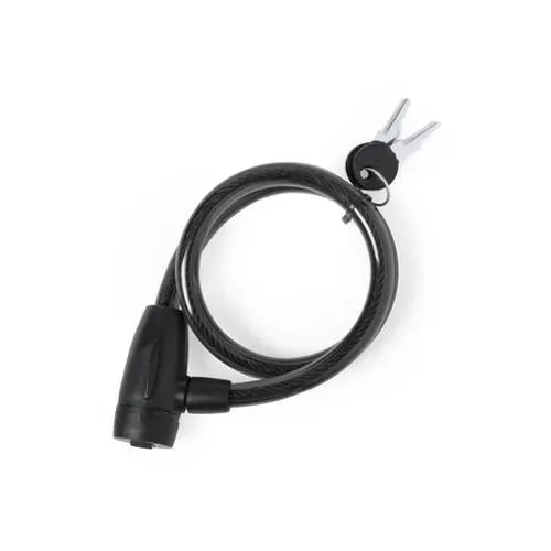 Candado metálico resistente al agua con cobertura de PVC ref 6491 - Negro