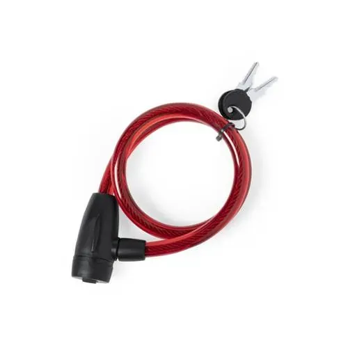 Candado metálico resistente al agua con cobertura de PVC ref 6491 - Rojo