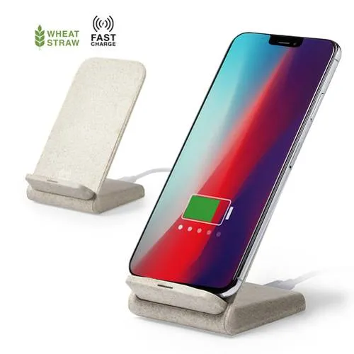 Cargador inalámbrico nature con soporte para móvil ref 6537
