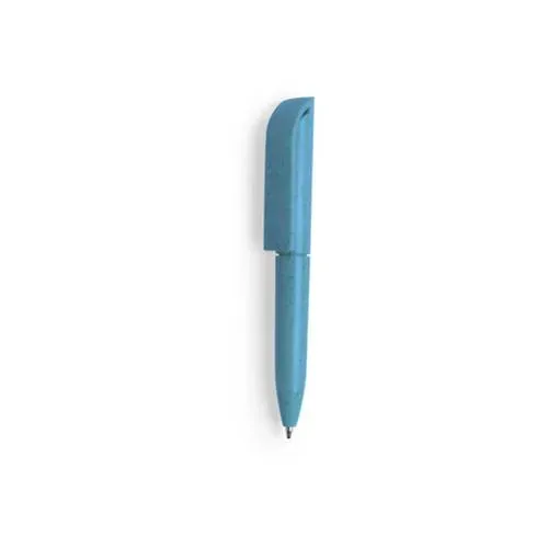 Minibolígrafo giratorio de caña de trigo ecoamigable ref 6567 - Azul