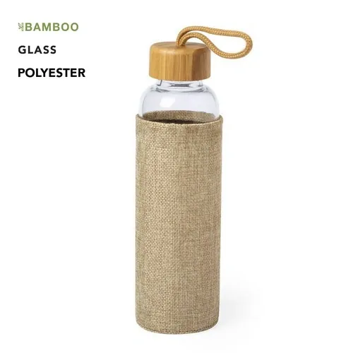 Bidón Nature de Bambú y Cristal con Asa Eco ref 6581 - S C