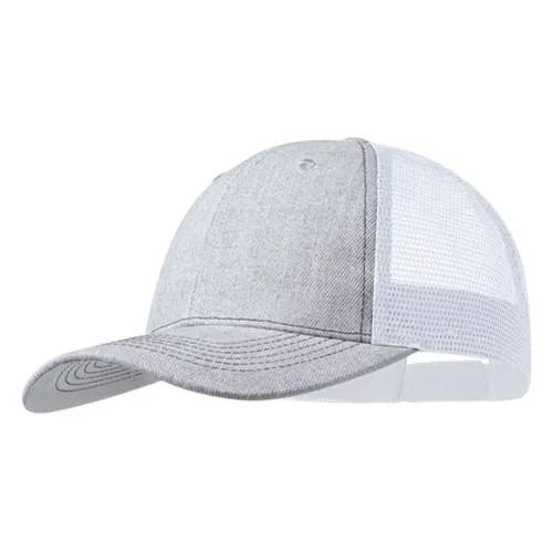 Gorra bicolor con ventilación y cierre ajustable ref 6618 - Blanco