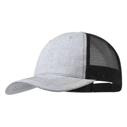 Gorra bicolor con ventilación y cierre ajustable ref 6618 - Negro