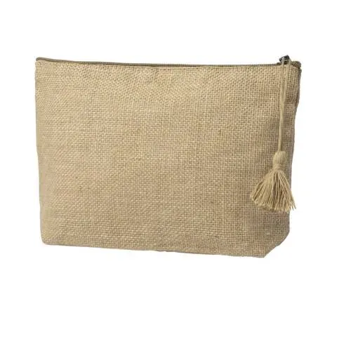 Neceser Nature en yute laminado con cierre cremallera ref 6626 - Natural