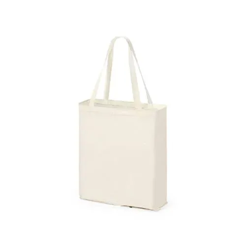 Bolsa plegable de algodón y corcho con bolsillo ref 6726 - Natural