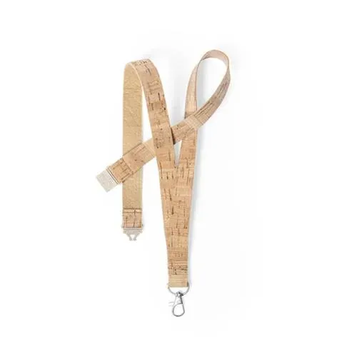 Lanyard Nature con Cierre de Seguridad en Corcho ref 6779 - Natural