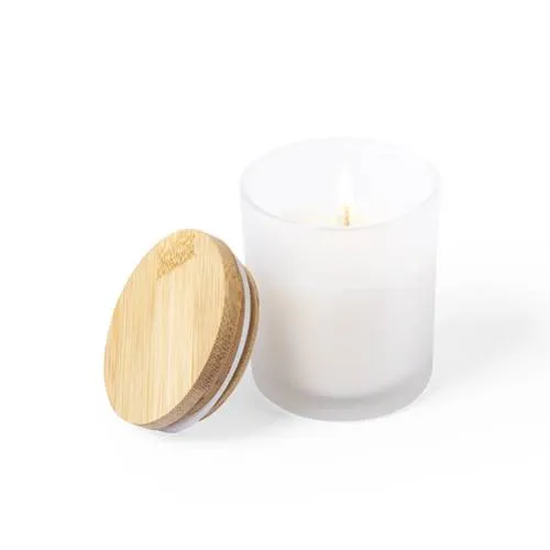 Vela Nature Aroma Vainilla en Cristal con Tapón de Bambú ref 6792