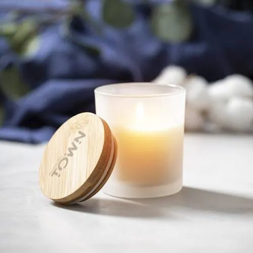 Vela Nature Aroma Vainilla en Cristal con Tapón de Bambú ref 6792