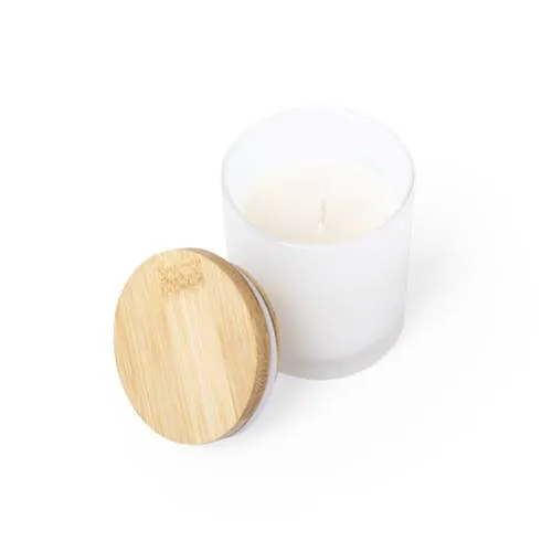 Vela Nature Aroma Vainilla en Cristal con Tapón de Bambú ref 6792