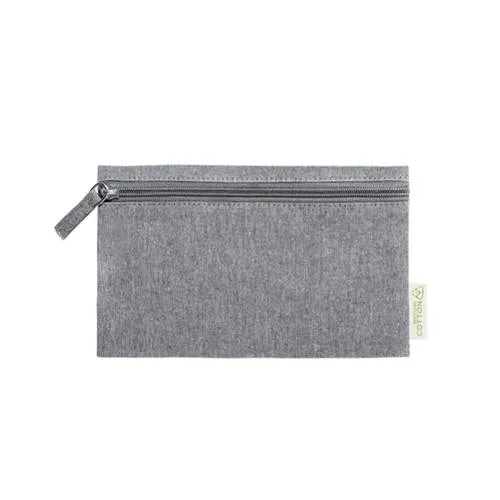 Estuche Nature de algodón reciclado con cierre de cremallera ref 6832 - Negro