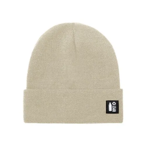 Gorro de punto suave y cálido en poliéster reciclado ref 6854 - Natural