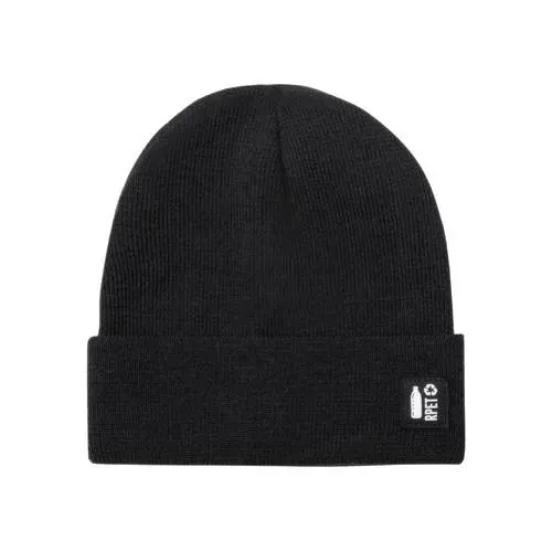 Gorro de punto suave y cálido en poliéster reciclado ref 6854 - Negro