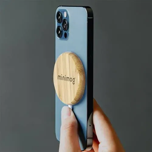 Cargador inalámbrico magnético 10W de bambú eco ref 6895 - 04