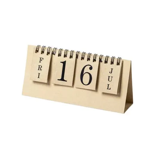 Calendario perpetuo ecológico de cartón reciclado ref 6907 - S C