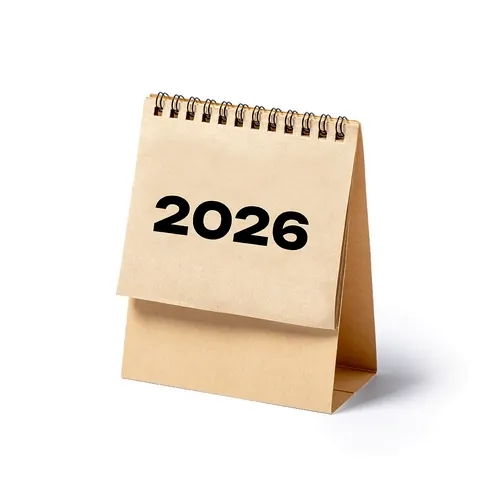 Calendario de sobremesa reciclado con diseño funcional ref 6921 - 01