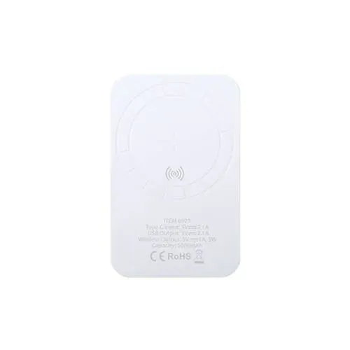 Batería auxiliar inalámbrica magnética 5000 mAh ref 6923 - Blanco
